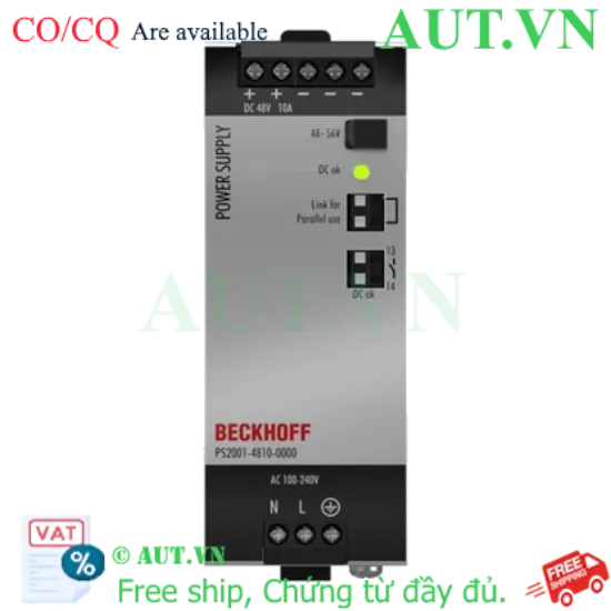 Ảnh của PS2001-4810-0000 | Power supply PS2000; output: 48 V DC, 10 A; input: AC 100…240 V/DC 110…150 V, 1-phase