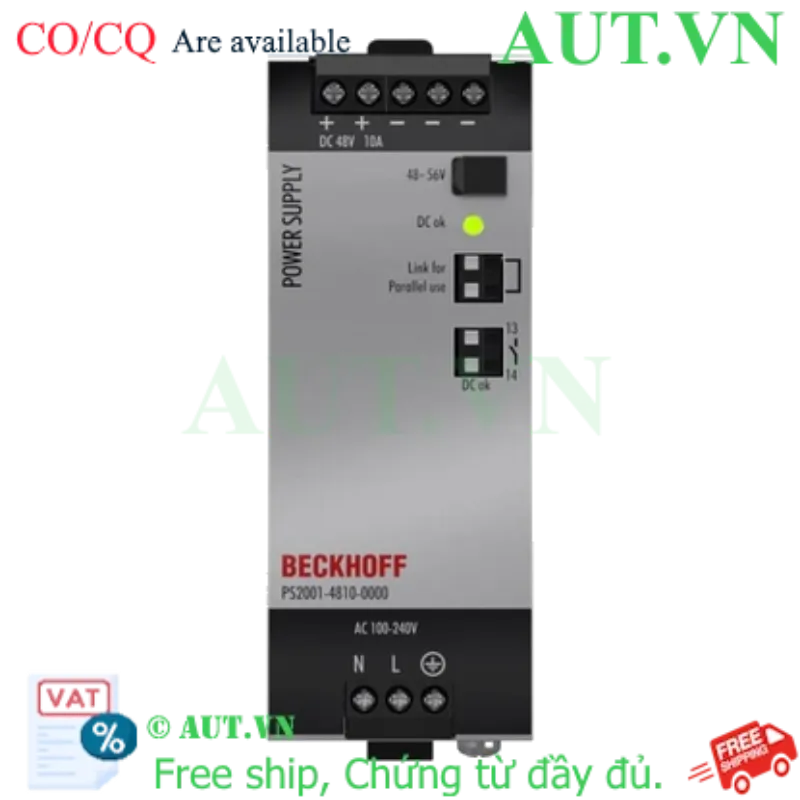 Ảnh của PS2001-4810-0000 | Power supply PS2000; output: 48 V DC, 10 A; input: AC 100…240 V/DC 110…150 V, 1-phase