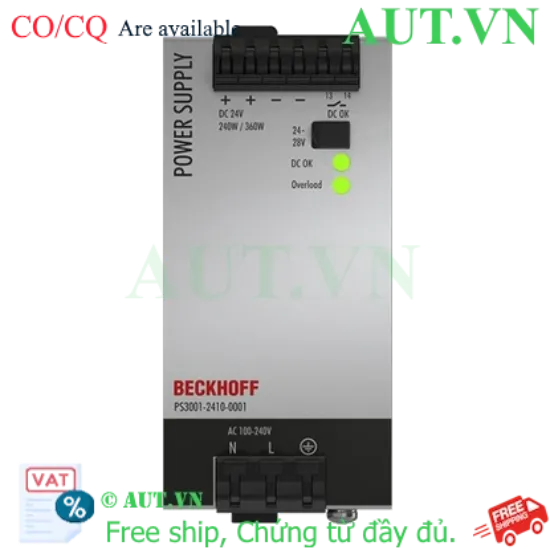 Ảnh của PS3001-2410-0001 | Power supply PS3000; output: 24 V DC, 10 A; input: AC 100…240 V/DC 110…150 V, 1-phase