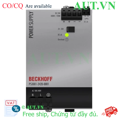 Ảnh của PS3001-2420-0001 | Power supply PS3000; output: 24 V DC, 20 A; input: AC 100…240 V/DC 110…150 V, 1-phase