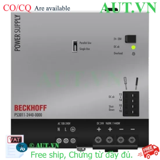 Ảnh của PS3011-2440-0000 | Power supply PS3000; output: 24 V DC, 40 A; input: AC 100…240 V, 1-phase