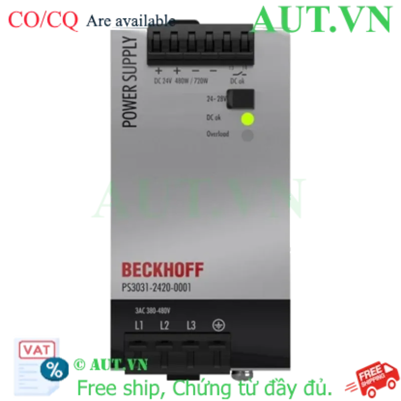 Ảnh của PS3031-2420-0001 | Power supply PS3000; output: 24 V DC, 20 A; input: 3 AC 380…480 V, 3-phase