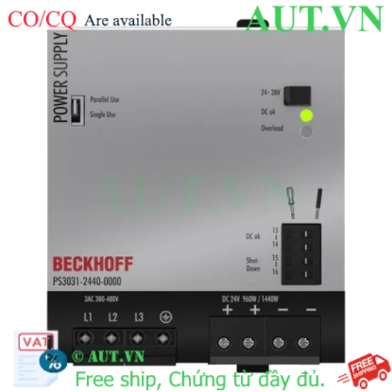Ảnh của PS3031-2440-0000 | Power supply PS3000; output: 24 V DC, 40 A; input: 3 AC 380…480 V, 3-phase