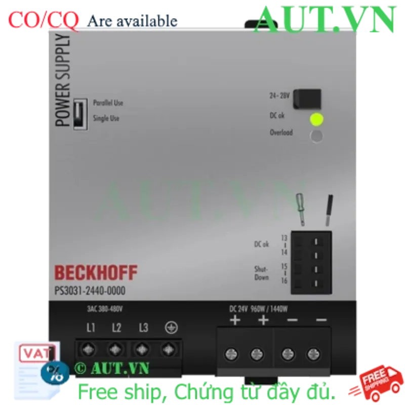 Ảnh của PS3031-2440-0000 | Power supply PS3000; output: 24 V DC, 40 A; input: 3 AC 380…480 V, 3-phase