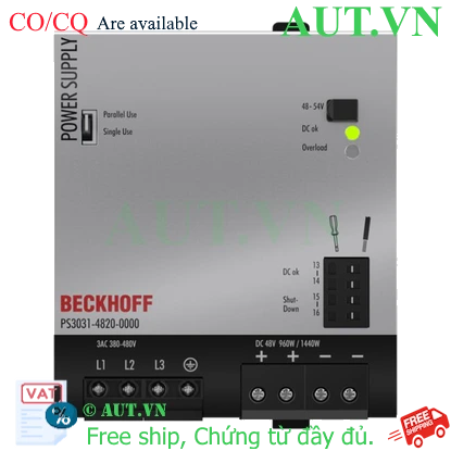 Ảnh của PS3031-4820-0000 | Power supply PS3000; output: 48 V DC, 20 A; input: 3 AC 380…480 V, 3-phase