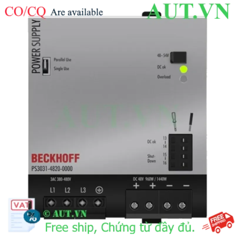 Ảnh của PS3031-4820-0000 | Power supply PS3000; output: 48 V DC, 20 A; input: 3 AC 380…480 V, 3-phase