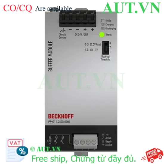 Ảnh của PS9011-2420-0001 | Buffer module PS9000; output: 24 V DC, 20 A, 200 ms; input: 24 V DC