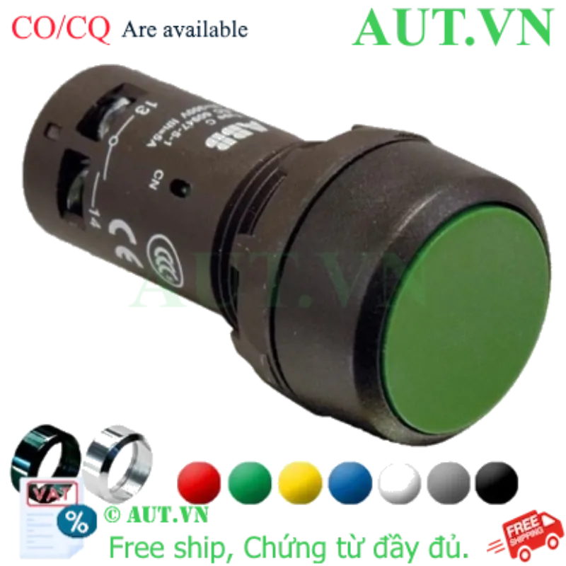 Ảnh của Nút nhấn nhả ABB CP1-10L-10 (1SFA619100R1014) - 22mm, 1NO, Xanh
