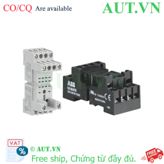 Ảnh của Đế Rơ Le Trung Gian ABB CR-M2SF (1SVR405651R1300) - 8 Chân Dẹt, 7A, Lắp Ray DIN Chính Hãng