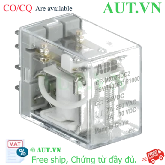 Ảnh của 1SVR405633R7100 – Rơ le trung gian ABB CR-MX110AC4L 4C/O 110VAC Có đèn Led