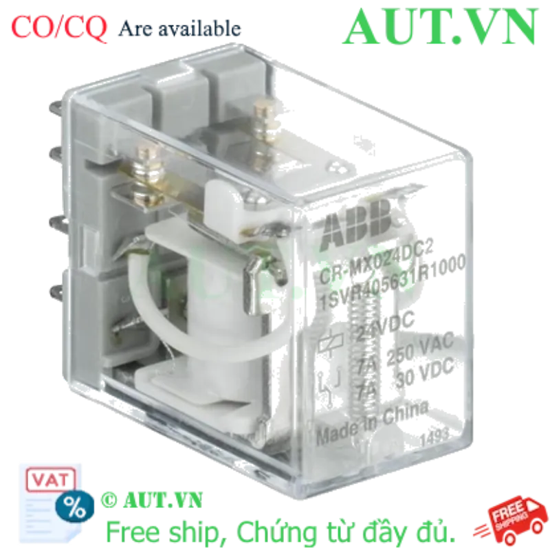 Ảnh của 1SVR405631R8100 – Rơ le trung gian ABB CR-MX110DC2L 2C/O 110VDC Có đèn Led
