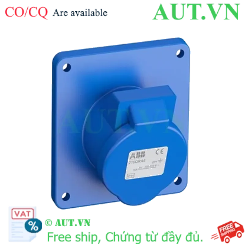 Ảnh của 2CMA102149R1000 – Ổ cắm âm dạng nghiêng ABB 216BRA6 16A 2P+E 220-250V IP44