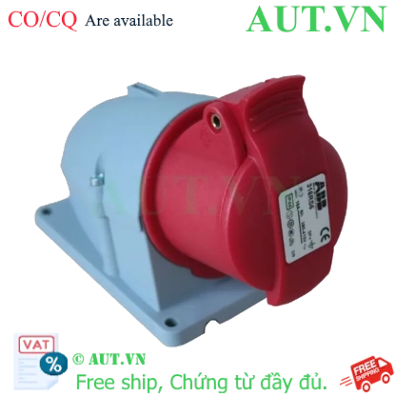 Ảnh của 2CMA102169R1000 – Ổ cắm gắn nổi ABB 316BRS6 16A 3P+E 380-415V IP44
