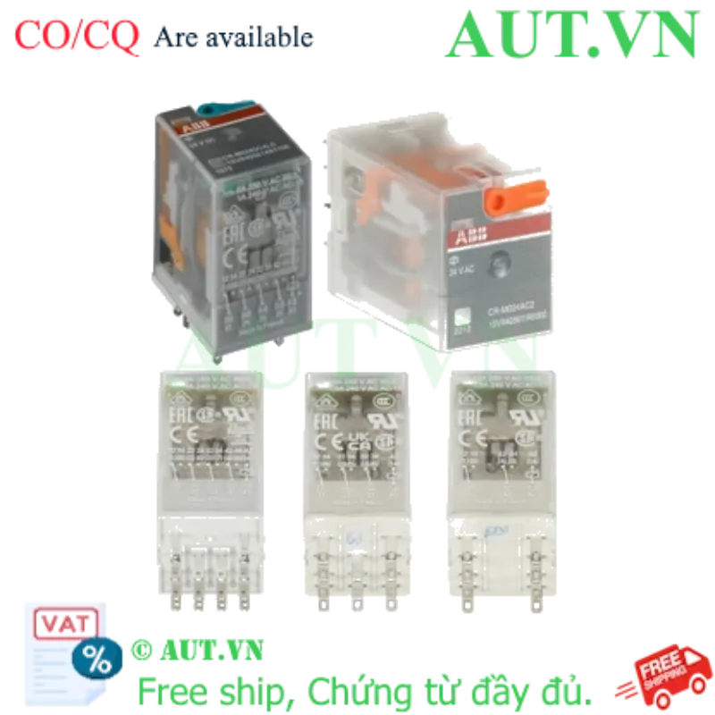 Ảnh của Rơ le trung gian cách ly điện, khuyếch đại, khớp tín hiệu ABB 1SVR405611R9000 (CR-M220DC2) 