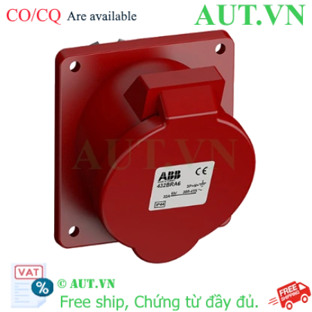 Ảnh của 2CMA102227R1000 – Ổ cắm âm dạng nghiêng ABB 332BRA6 32A 3P+E 380-415V IP44