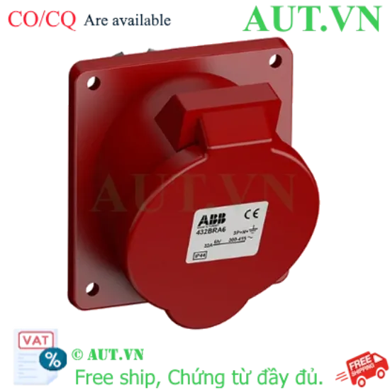 Ảnh của 2CMA102227R1000 – Ổ cắm âm dạng nghiêng ABB 332BRA6 32A 3P+E 380-415V IP44