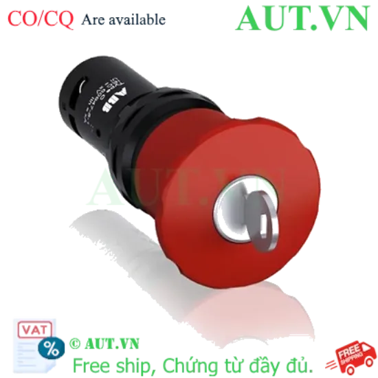 Ảnh của Nút Dừng Khẩn Cấp ABB 1SFA619552R1071 (CE4K1-10R-11) - Khóa Chìa Bảo Mật, 1NO+1NC, Phi 22mm Chính Hãng