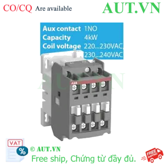 Ảnh của Khởi Động Từ ABB AX09-30-10-80 (9A - 4kW) Coil 220V | Siêu Nhỏ Gọn, Độ Bền Cao, Chính Hãng AUT VN