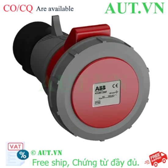 Ảnh của 2CMA102215R1000 – Ổ cắm công nghiệp ABB 232BC6W 32A 2P+E 220-250V IP67