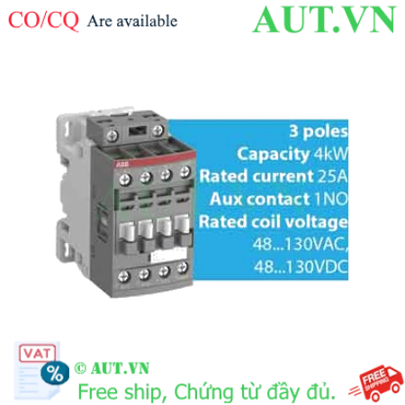 Ảnh của Khởi động từ Contactor ABB AF09-30-10-12 (4kW) - Chính hãng ABB, Cuộn dây dải rộng, Độ bền cao