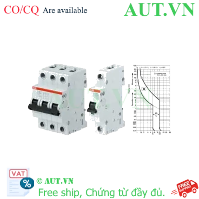 Ảnh của Aptomat cài 80A-100A đường đặc tuyến C ABB 2CDS251001R0804 (S201-C80) 