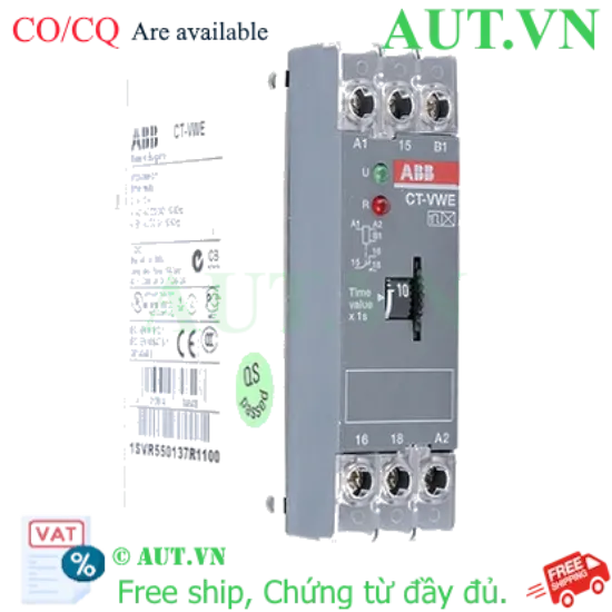 Ảnh của 1SVR550137R4100 – Rơ le thời gian ABB CT-VWE (0.3-30s)