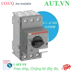Ảnh của CB Bảo Vệ Động Cơ ABB MS116-0.16 (0.1-0.16A) | Ngắt 100kA, Chống Quá Tải & Mất Pha - AUT VN