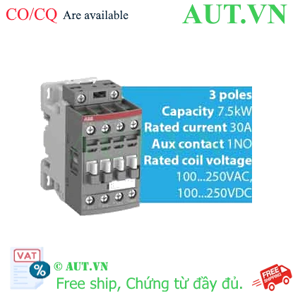 Ảnh của Khởi động từ 3 cực AC/DC 4...18.5kW ABB 1SBL177001R1310 (AF16-30-10-13) 