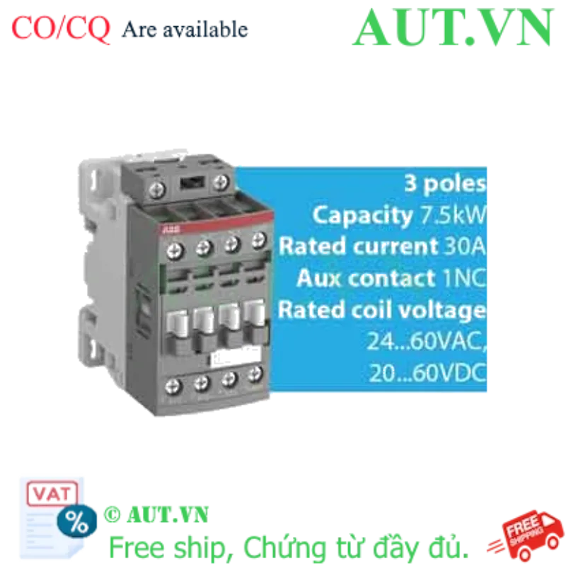 Ảnh của Khởi động từ 3 cực AC/DC 4...18.5kW ABB 1SBL177001R1101 (AF16-30-01-11) 