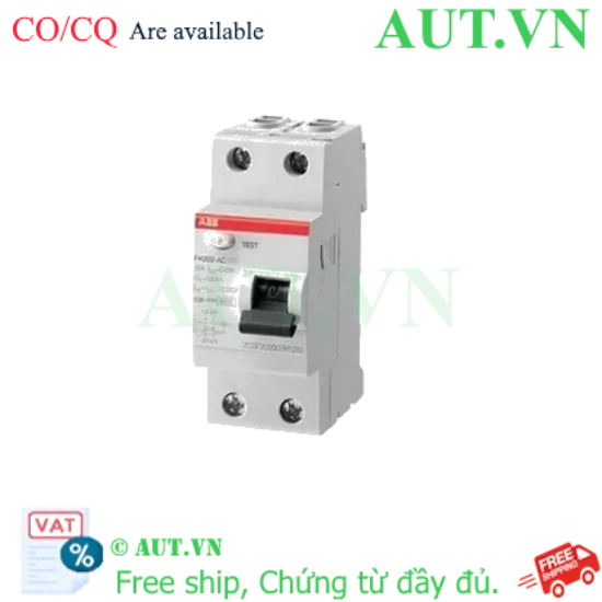 Ảnh của 2CSF202006R1250 – CB chống rò ABB FH202 AC-25/0.03 30mA 25A 2P