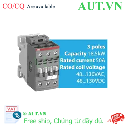 Ảnh của Khởi động từ 3 cực AC/DC 4...18.5kW ABB 1SBL237001R1300 (AF26-30-00-13) 