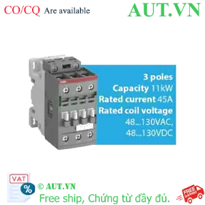 Ảnh của Khởi Động Từ ABB AF26-30-00-12 | 11kW - 45A | Cuộn Hút AC/DC Đa Năng - AUT VN
