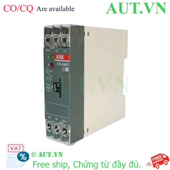 Ảnh của Tiếp điểm phụ trễ thời gian ngắt xung bằng điện áp phụ ABB 1SVR550141R1100 (CT-AWE) 