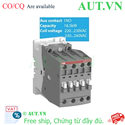 Ảnh của Khởi động từ 3 cực 15...18.5kW AC ABB 1SBL321074R8010 (AX40-30-10-80) 