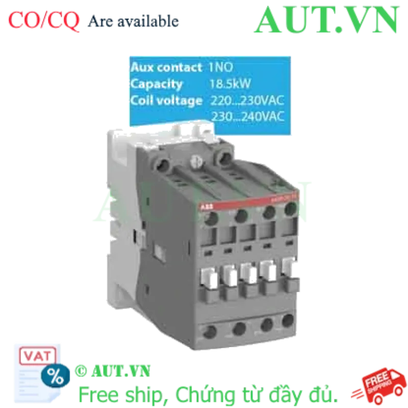 Ảnh của Khởi Động Từ ABB AX40-30-10-80 | 60A, 18.5kW, Cuộn Hút 220V | Chính Hãng AUT VN