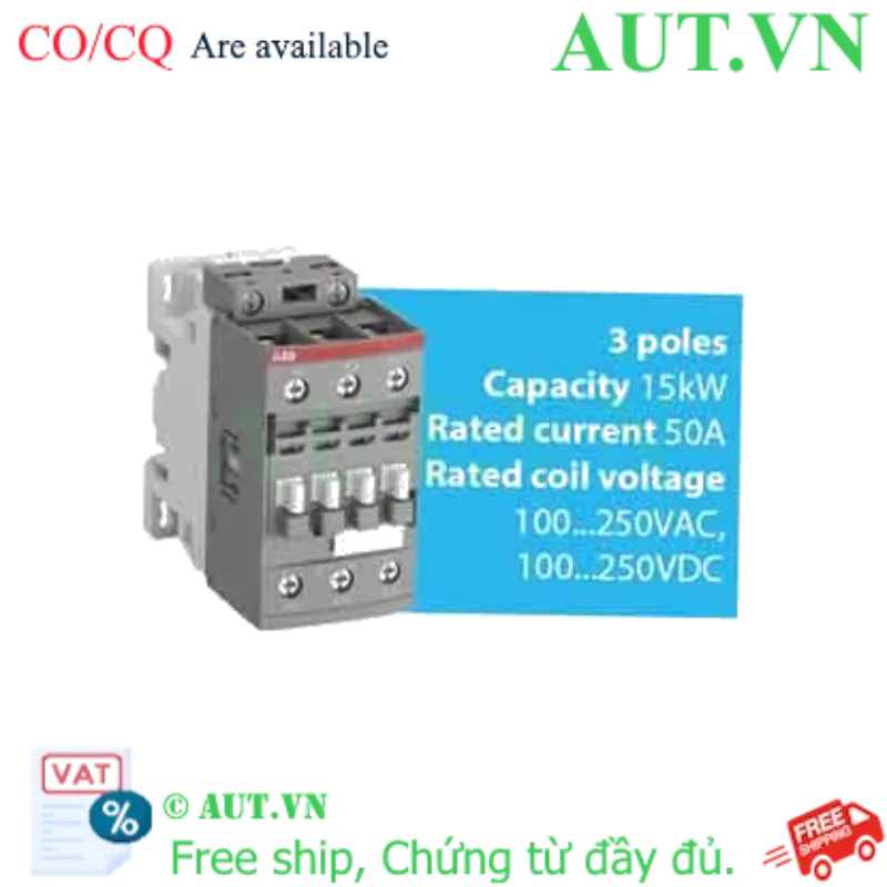 Ảnh của Khởi động từ ABB AF30-30-00-13 | 15kW - 50A | Cuộn hút AC/DC Đa năng