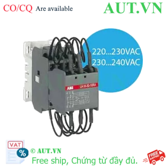 Ảnh của Công tắc tơ 3 cực điều khiển tụ bù AC 12.5...30kvar ABB 1SBL181024R8010 (UA16-30-10RA 220-230V 50Hz / 230-240V 60Hz) 