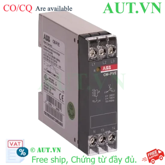 Ảnh của 1SVR550870R9400 – Rơ le bảo vệ pha ABB CM-PVE L1,2,3-N=185-265V