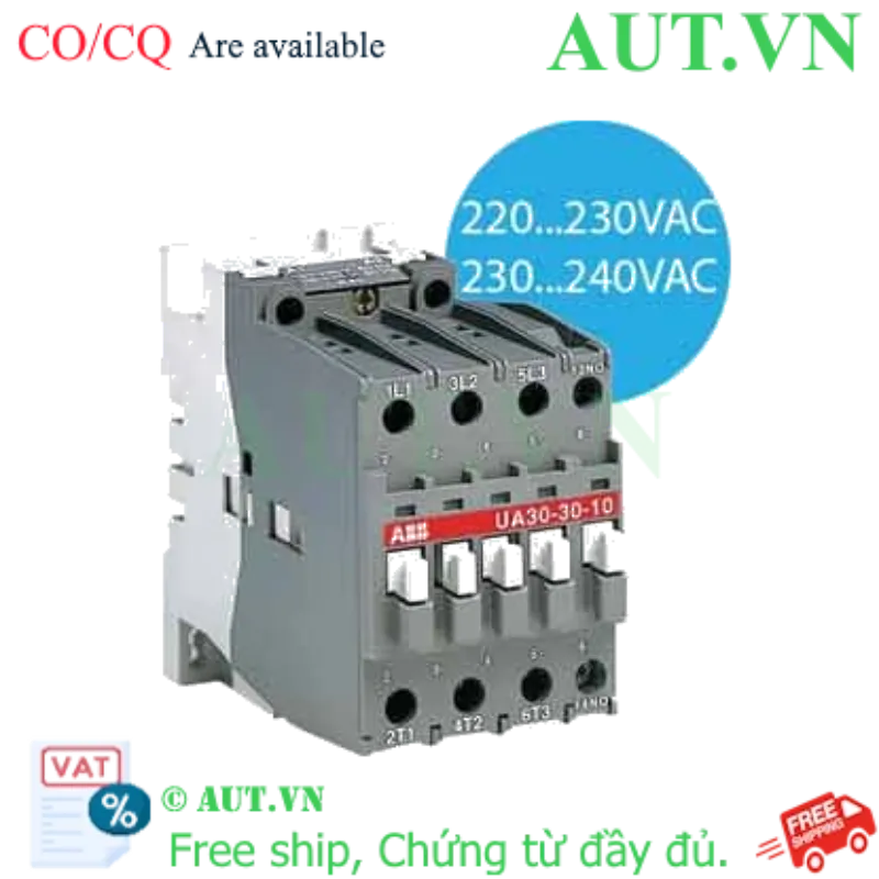 Ảnh của Công tắc tơ điều khiển tụ bù 3 cực 12.5...27.5kvar ABB 1SBL281022R8010 (UA30-30-10 220-230V 50Hz / 230-240V 60Hz) 