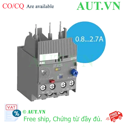 Ảnh của Rơ le bảo vệ dòng 0.1...45A ABB 1SAX121001R1103 (EF19 2.7A) 