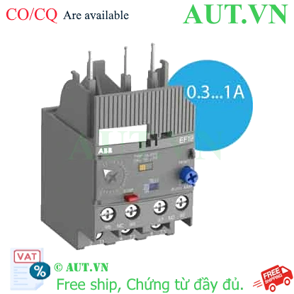 Ảnh của Rơ le bảo vệ dòng 0.1...45A ABB 1SAX121001R1102 (EF19 1.0A) 