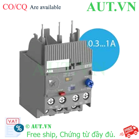 Ảnh của Rơ le bảo vệ dòng 0.1...45A ABB 1SAX121001R1102 (EF19 1.0A) 