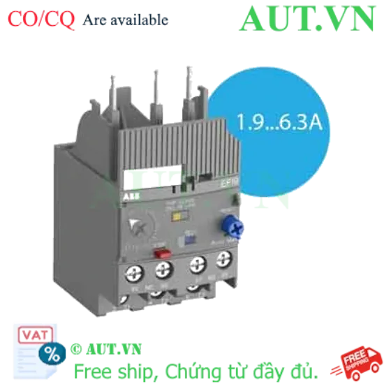 Ảnh của Rơ le bảo vệ dòng 0.1...45A ABB 1SAX121001R1104 (EF19 6.3A) 