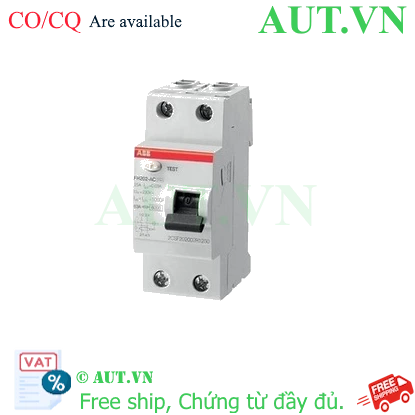 Ảnh của 2CSF202005R2800 – CB chống rò ABB F202 AC-80/0.1 100mA 80A 2P