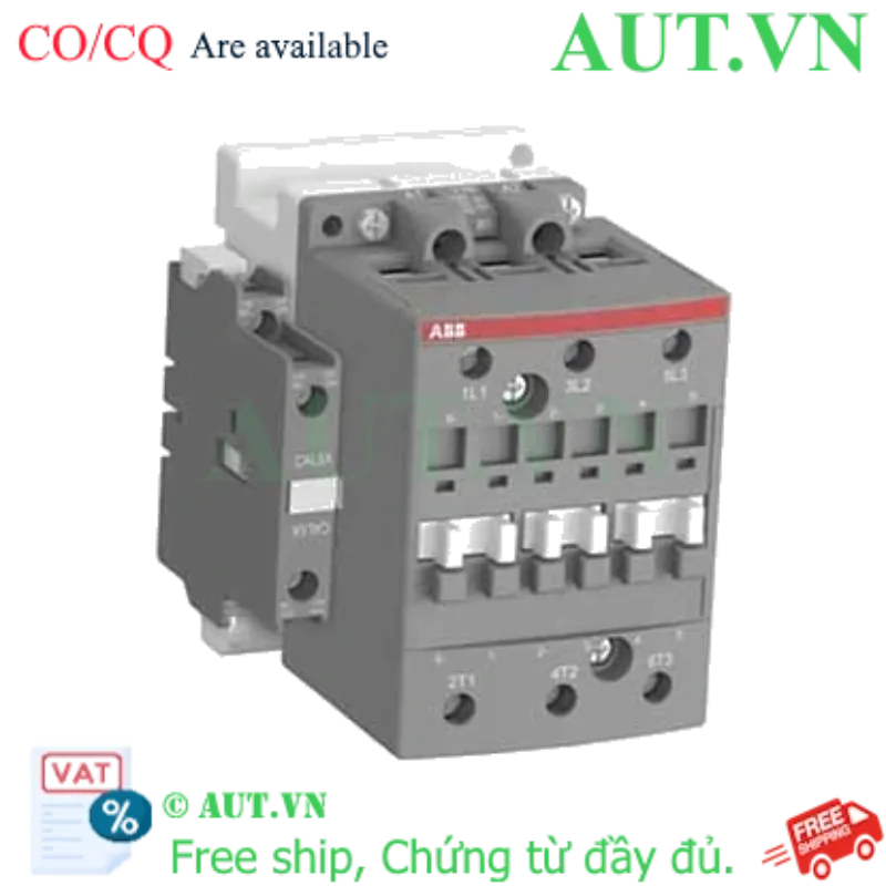Ảnh của Công tắc tơ 3 cực điều khiển tụ bù AC 22...37kW có tiếp điểm phụ ABB 1SBL411074R8111 (AX80-30-11-81) 