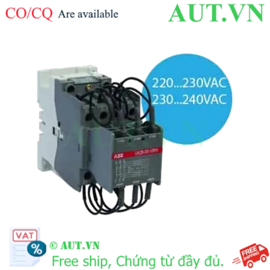 Ảnh của Công tắc tơ 3 cực điều khiển tụ bù AC 12.5...30kvar ABB 1SBL241024R8010 (UA26-30-10RA 220-230V 50Hz / 230-240V 60Hz) 