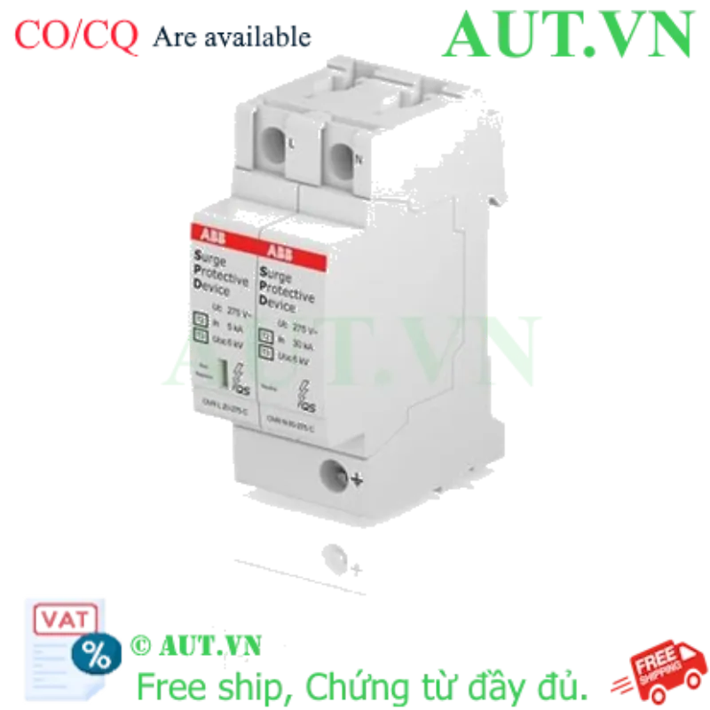 Ảnh của 2CTB803972R1200 – CB chống sét ABB OVRT2-T3 1N20-275 P QS 1P+N 20kA