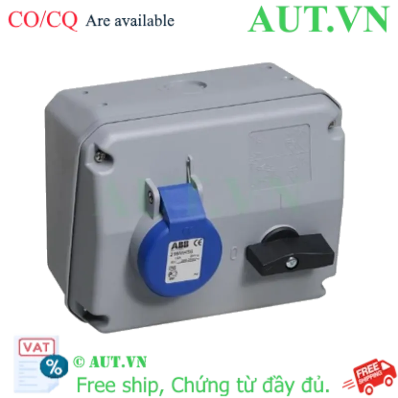 Ảnh của 2CMA167623R1000 – Ổ cắm + khóa liên động ngang ABB 216MHS6 16A 2P+E 220-250V IP44