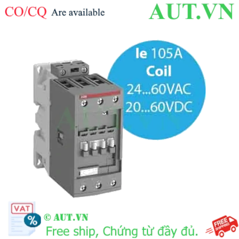 Ảnh của Contactor ABB AF65-30-00-11 | 105A - 30kW | Cuộn Hút AC/DC Đa Năng