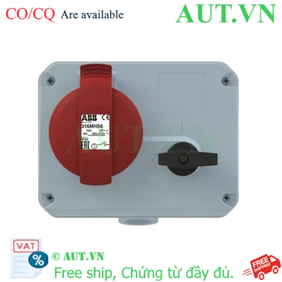 Ảnh của 2CMA167631R1000 – Ổ cắm + khóa liên động ngang ABB 316MHS6 16A 3P+E 380-415V IP44
